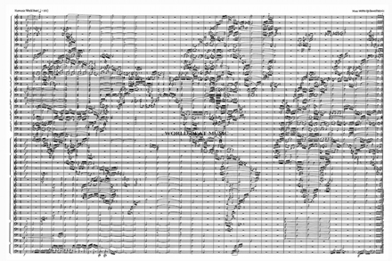 Mapa Mundi en forma de partitura